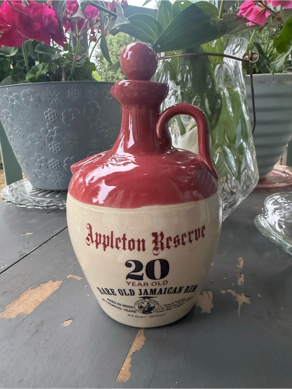 Vintage Appleton Reserve 20 Year Old Rare Old Jamaican Rum Ceramic Decanter Jug
